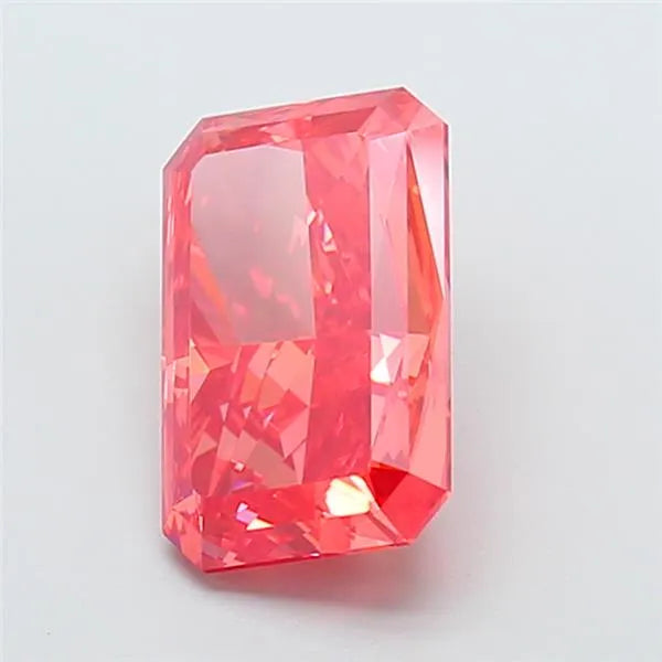 5.25ct Radiant Lab Grown Diamond (Colour Fancy Vivid Orangey Pink, Clarity VS1, IGI Certified)