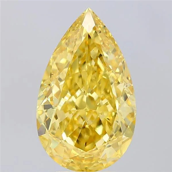 5.27ct Pear Lab Grown Diamond (Colour Fancy Intense Yellow, Clarity VS1, IGI Certified)