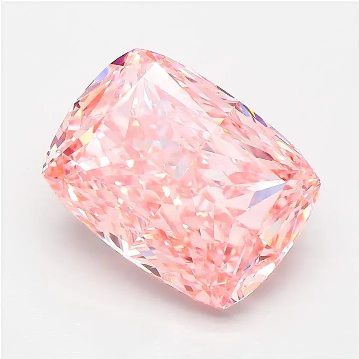 5.30ct Cushion modified Lab Grown Diamond (Colour Fancy Vivid Pink, Clarity VVS2, IGI Certified)