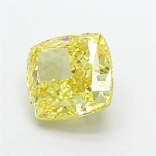 5.31ct Cushion modified Lab Grown Diamond (Colour Fancy Intense Yellow, Clarity VS1, IGI Certified)