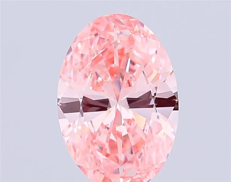 5.31ct Oval Lab Grown Diamond (Colour Fancy Vivid Pink, Clarity VS2, IGI Certified)