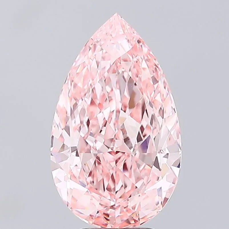 5.31ct Pear Lab Grown Diamond (Colour Fancy Vivid Pink, Clarity VVS2, IGI Certified)