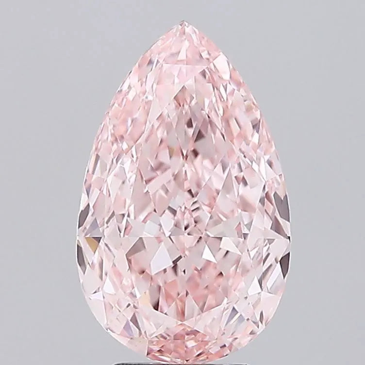 5.33ct Pear Lab Grown Diamond (Colour Fancy Vivid Pink, Clarity VVS2, IGI Certified)