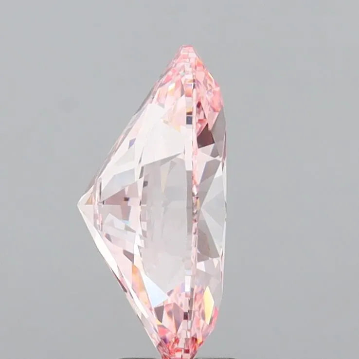 5.34ct Oval Lab Grown Diamond (Colour Fancy Vivid Pink, Clarity VVS2, IGI Certified)