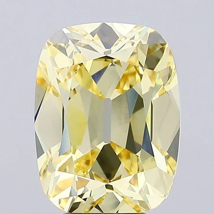 5.36ct Cushion brilliant Lab Grown Diamond (Colour Fancy Intense Yellow, Clarity VS1, IGI Certified)