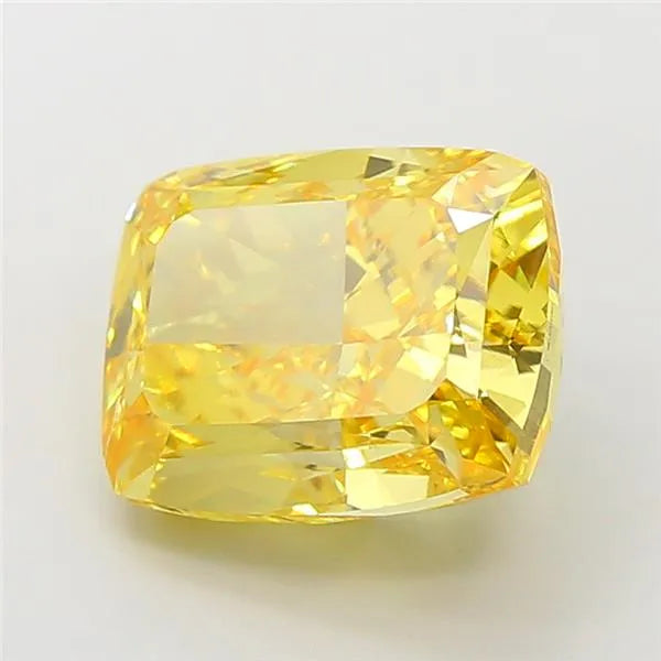 5.43ct Cushion modified Lab Grown Diamond (Colour Fancy Vivid Yellow, Clarity VVS1, IGI Certified)