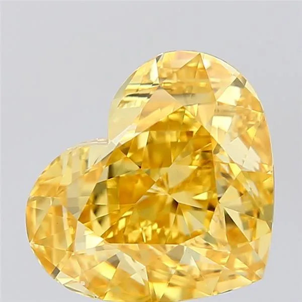 5.51ct Heart Lab Grown Diamond (Colour Fancy Vivid Yellow, Clarity VVS2, IGI Certified)