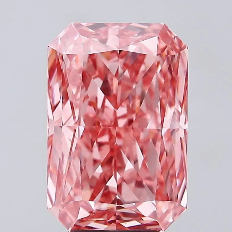 5.51ct Radiant Lab Grown Diamond (Colour Fancy Vivid Pink, Clarity VVS2, IGI Certified)