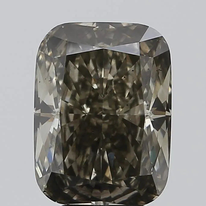 5.52ct Cushion modified Lab Grown Diamond (Colour Fancy Gray Yellow, Clarity SI2, IGI Certified)