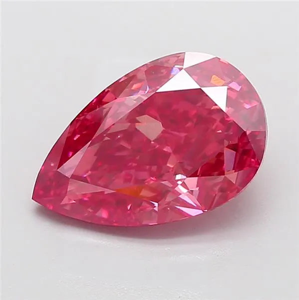 5.52ct Pear Lab Grown Diamond (Colour Fancy Vivid Pink, Clarity SI1, IGI Certified)