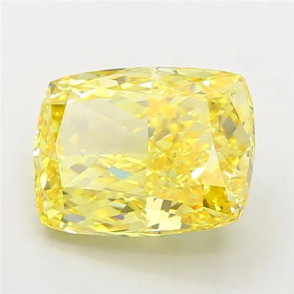 5.54ct Cushion modified Lab Grown Diamond (Colour Fancy Intense Yellow, Clarity VS1, IGI Certified)