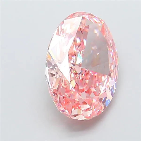 5.54ct Oval Lab Grown Diamond (Colour Fancy Vivid Pink, Clarity VVS2, IGI Certified)
