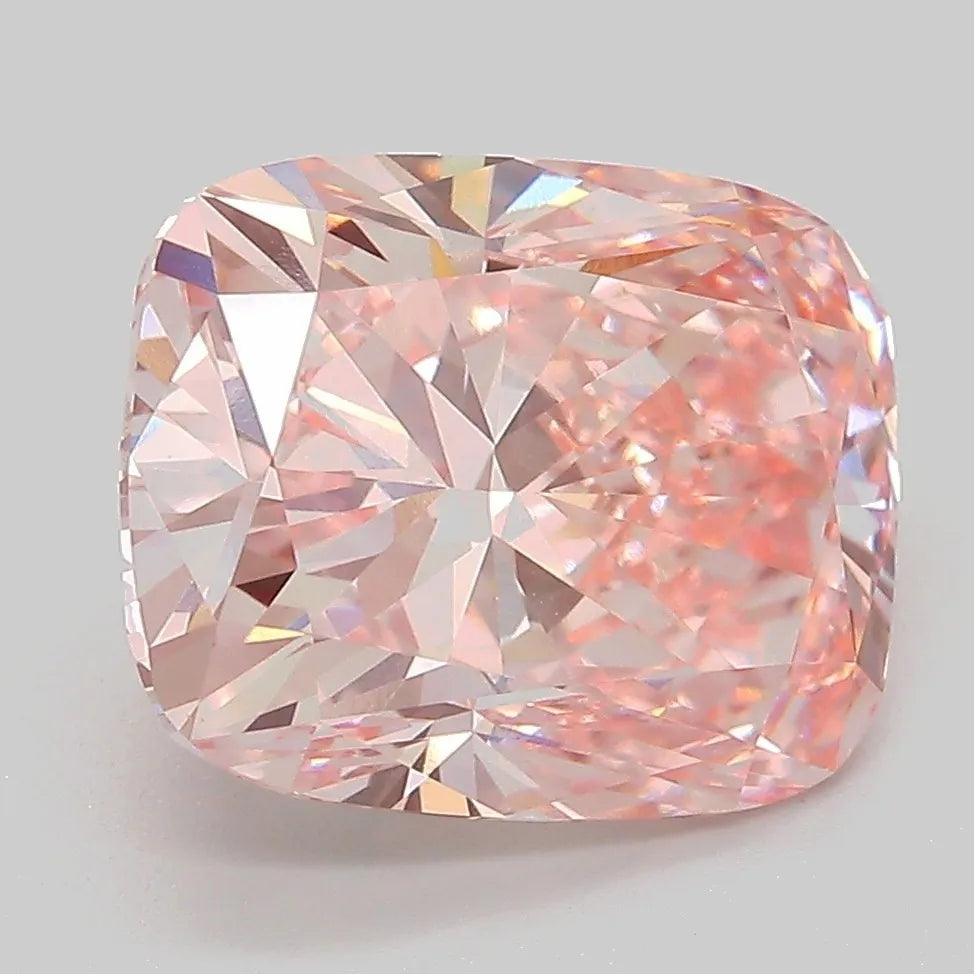 5.55ct Cushion modified Lab Grown Diamond (Colour Fancy Vivid Pink, Clarity VVS2, IGI Certified)