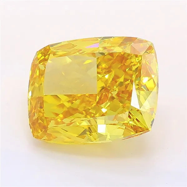 5.55ct Cushion modified Lab Grown Diamond (Colour Fancy Vivid Yellow, Clarity VVS2, IGI Certified)