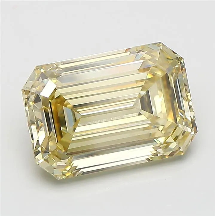 5.55ct Emerald Lab Grown Diamond (Colour Fancy Yellow, Clarity VVS2, IGI Certified)