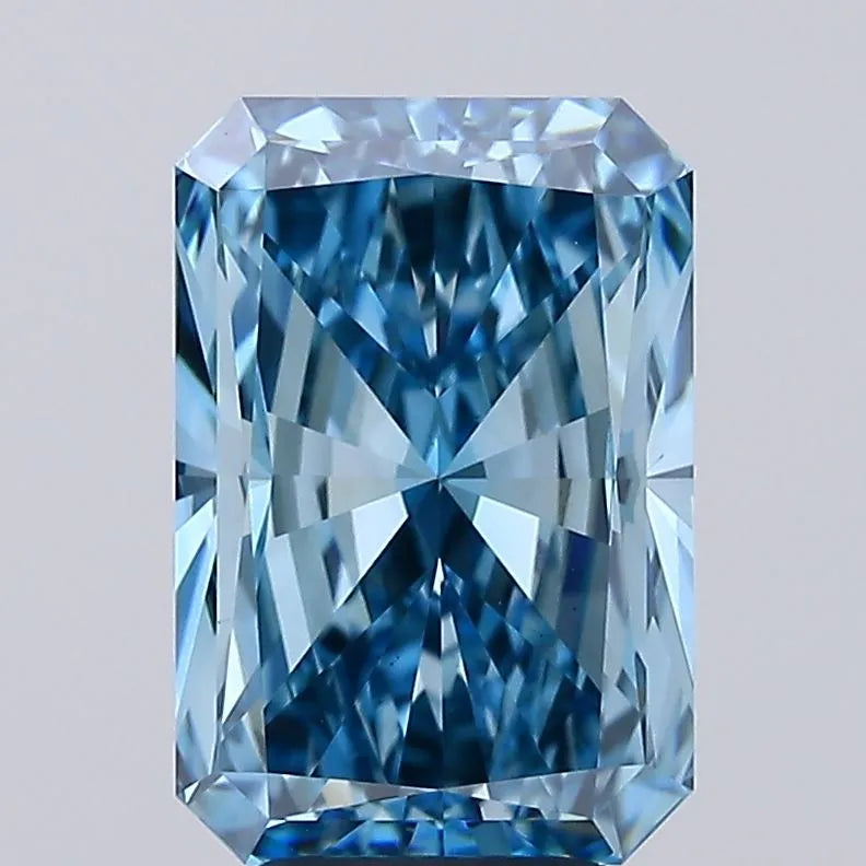 5.58ct Radiant Lab Grown Diamond (Colour Fancy Vivid Blue, Clarity VS1, IGI Certified)