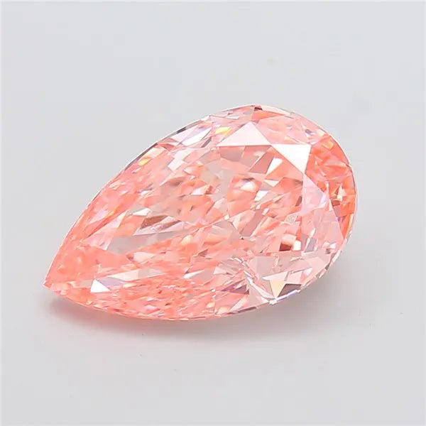 5.59ct Pear Lab Grown Diamond (Colour Fancy Vivid Pink, Clarity VVS2, IGI Certified)
