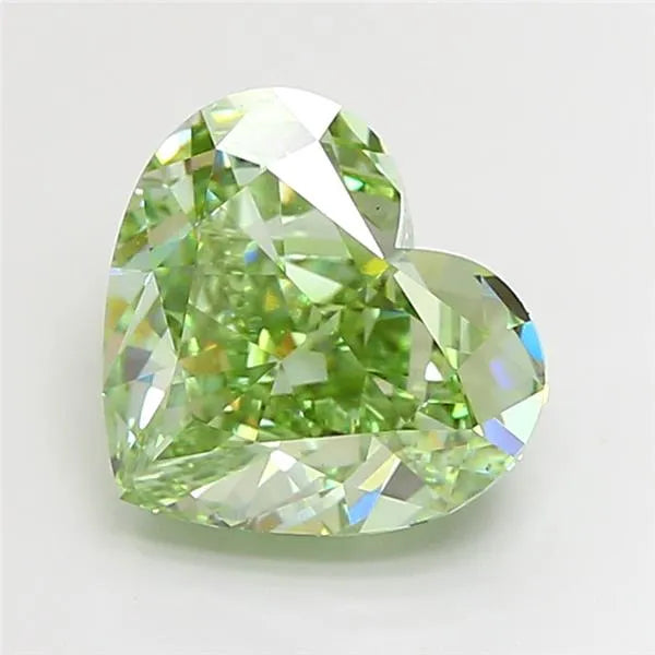 5.60ct Heart Lab Grown Diamond (Colour Fancy Vivid Green, Clarity VS1, IGI Certified)