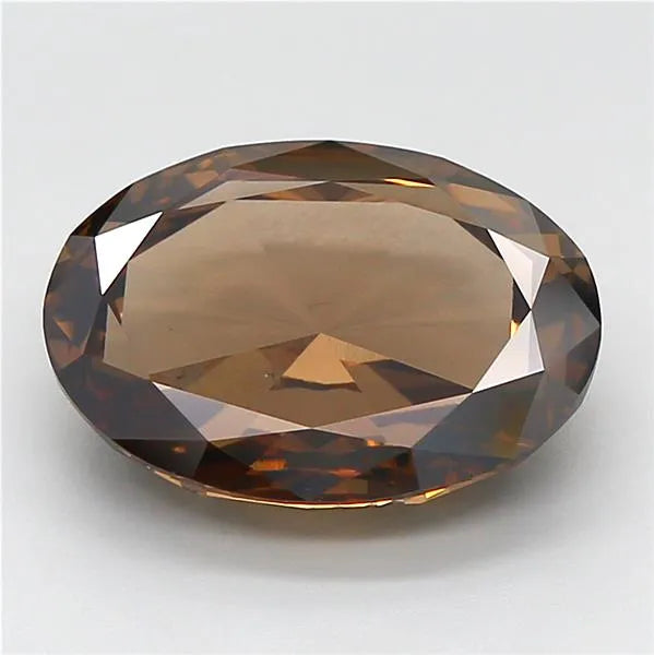 5.60ct Oval Lab Grown Diamond (Colour Fancy Brown, Clarity VS2, IGI Certified)