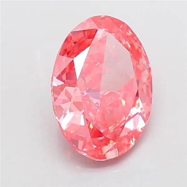 5.60ct Oval Lab Grown Diamond (Colour Fancy Vivid Pink, Clarity VS1, IGI Certified)