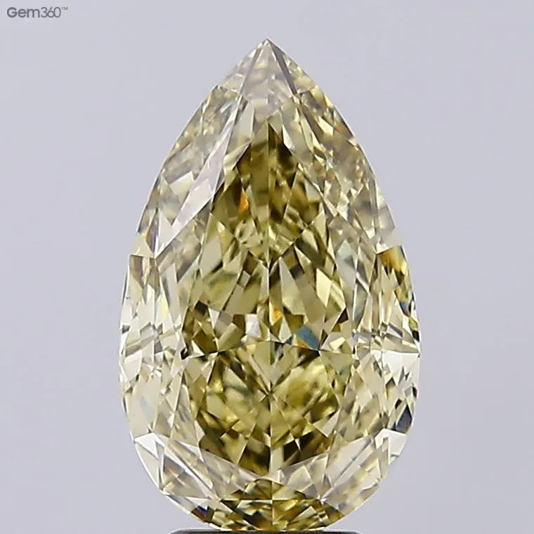 5.61ct Pear Lab Grown Diamond (Colour Fancy Gray Yellow, Clarity VVS2, IGI Certified)