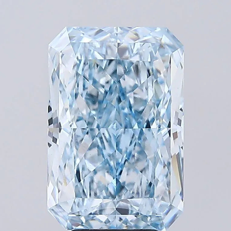 5.61ct Radiant Lab Grown Diamond (Colour Fancy Vivid Blue, Clarity VS1, IGI Certified)