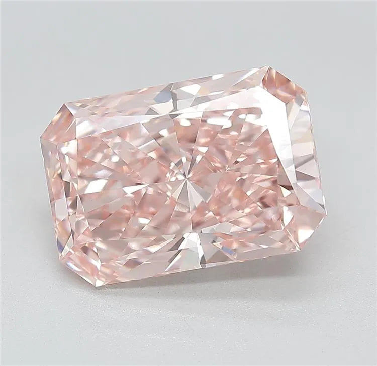 5.61ct Radiant Lab Grown Diamond (Colour Fancy Vivid Pink, Clarity VVS2, Cut EX, IGI Certified)