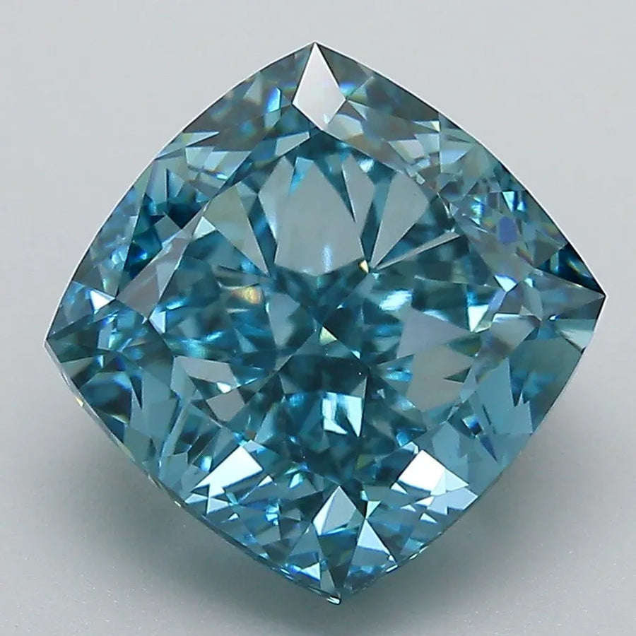 5.62ct Cushion modified Lab Grown Diamond (Colour Fancy Vivid Blue, Clarity VVS2, IGI Certified)