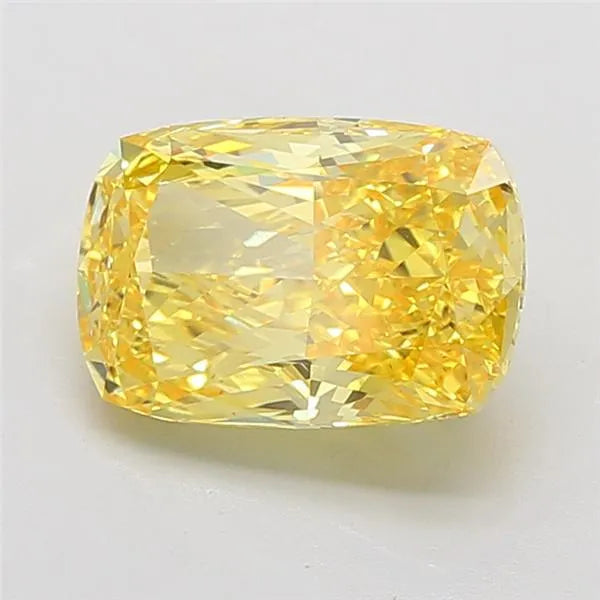 5.65ct Cushion modified Lab Grown Diamond (Colour Fancy Vivid Yellow, Clarity VS1, IGI Certified)