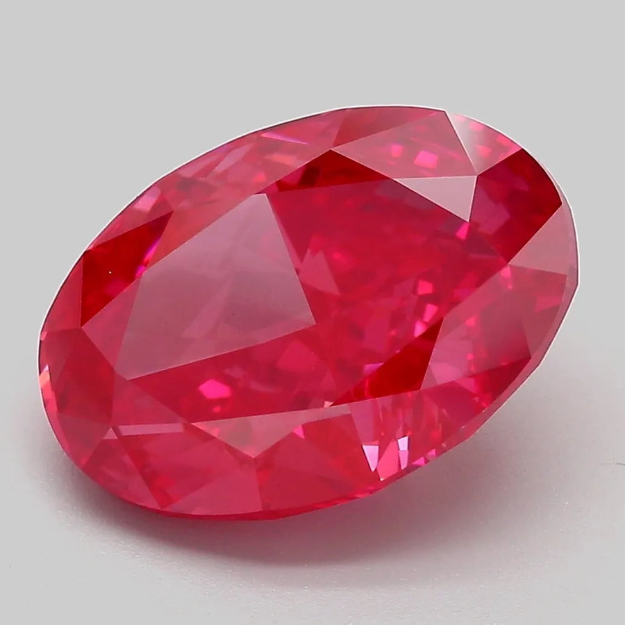 5.65ct Oval Lab Grown Diamond (Colour Fancy Vivid Pink, Clarity VVS2, IGI Certified)