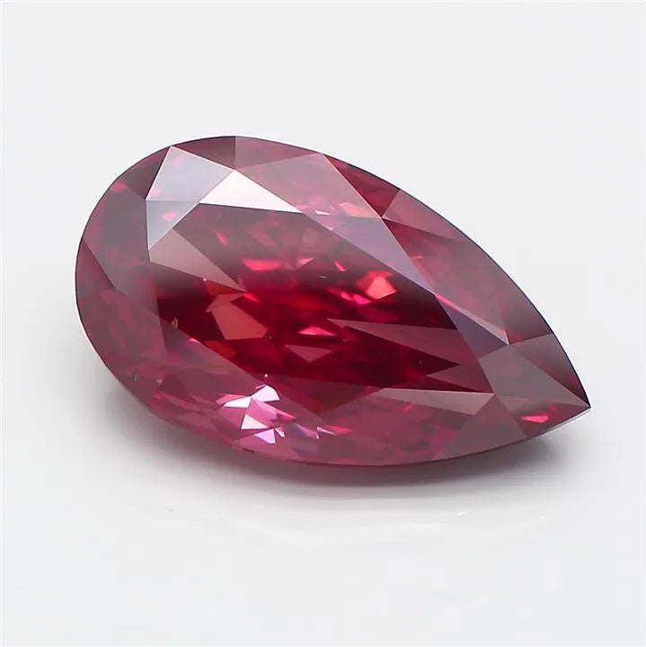 5.65ct Pear Lab Grown Diamond (Colour Fancy Deep Pink, Clarity VS2, IGI Certified)