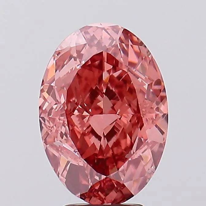 5.69ct Oval Lab Grown Diamond (Colour Fancy Vivid Pink, Clarity VVS2, IGI Certified)