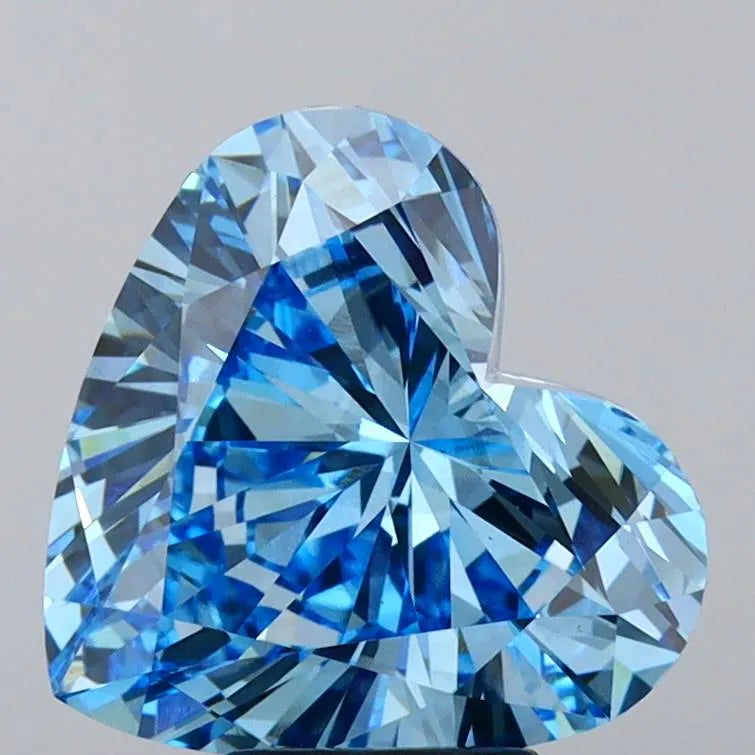 5.71ct Heart Lab Grown Diamond (Colour Fancy Vivid Blue, Clarity VS1, IGI Certified)
