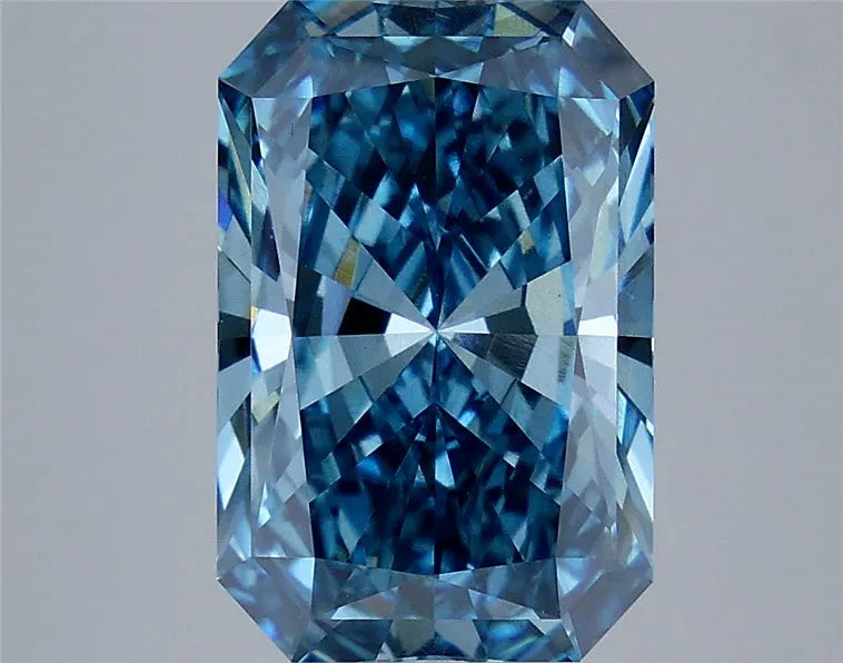 5.71ct Radiant Lab Grown Diamond (Colour Fancy Vivid Blue, Clarity VS2, IGI Certified)