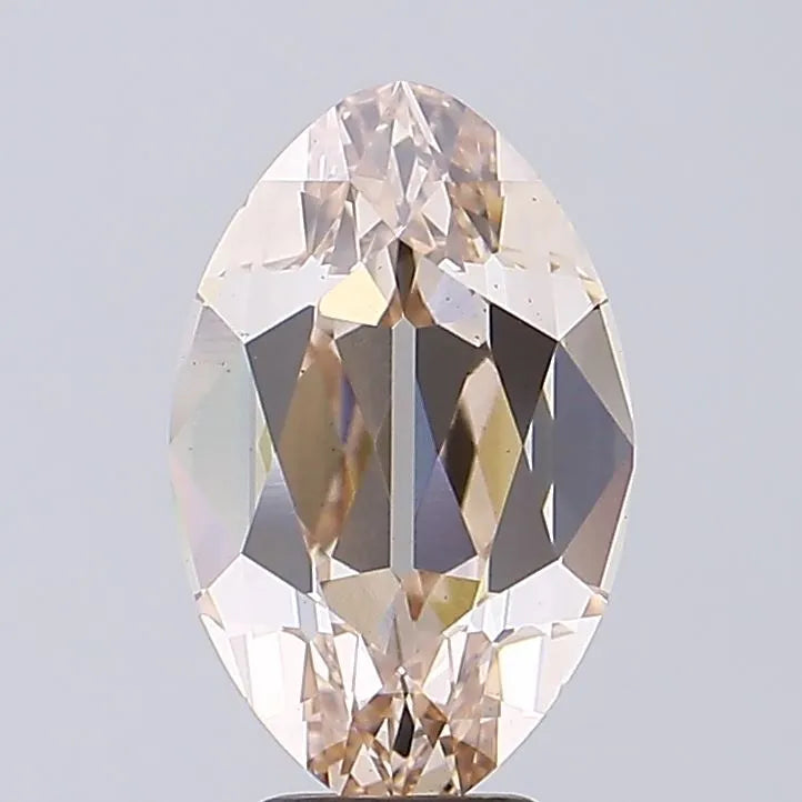 5.88ct Oval Lab Grown Diamond (Colour Very Light Brown, Clarity VS2, IGI Certified)