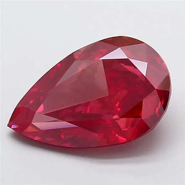 5.90ct Pear Lab Grown Diamond (Colour Fancy Vivid Red, Clarity VVS2, IGI Certified)