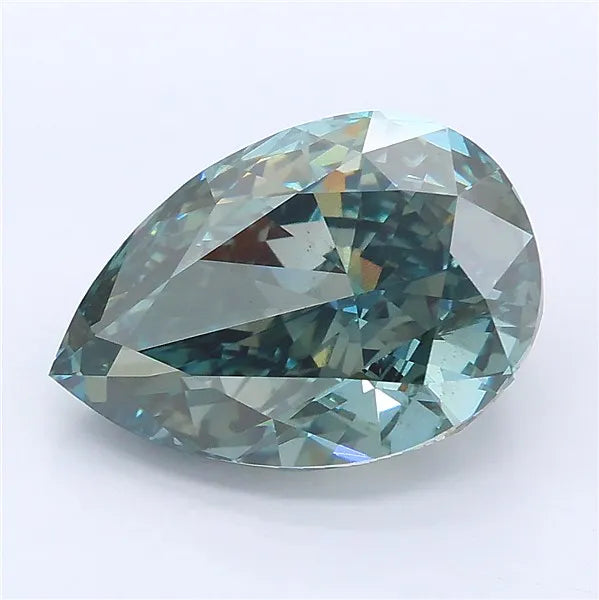 5.94ct Pear Lab Grown Diamond (Colour Fancy Deep Green, Clarity SI1, IGI Certified)