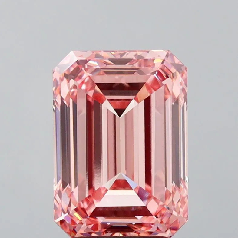 3.71ct Emerald Lab Grown Diamond (Colour Fancy Intense Pink, Clarity VVS2, Cut GD, IGI Certified)