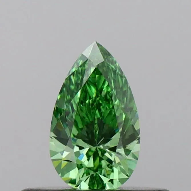 0.29ct Pear Lab Grown Diamond (Colour Fancy Vivid Green, Clarity VS1, IGI Certified)
