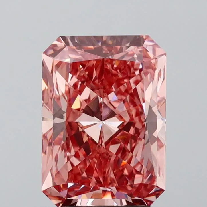 3.00ct Radiant Lab Grown Diamond (Colour Fancy Vivid Pink, Clarity VVS2, IGI Certified)