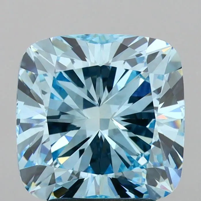 3.04ct Cushion modified Lab Grown Diamond (Colour Fancy Vivid Blue, Clarity VVS2, IGI Certified)