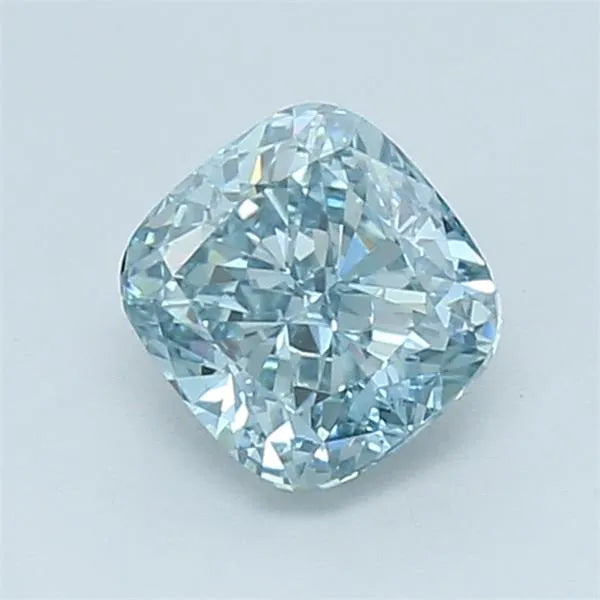 1.50ct Cushion modified Lab Grown Diamond (Colour Fancy Intense Green Blue, Clarity VS1, IGI Certified)