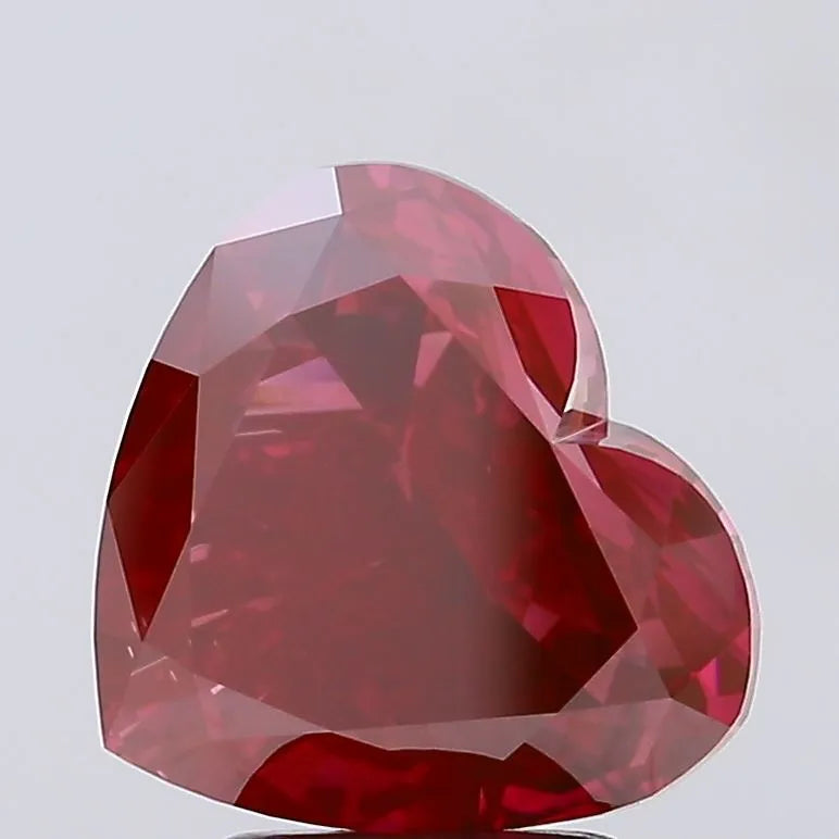 4.40ct Heart Lab Grown Diamond (Colour Fancy Vivid Red, Clarity VS1, Uncertified)