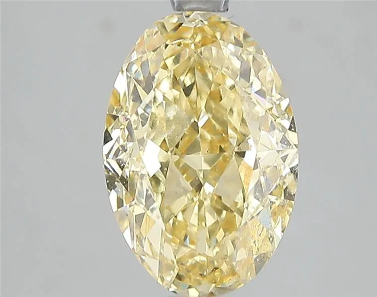 3.10ct Oval Lab Grown Diamond (Colour Fancy Intense Yellow, Clarity VVS2, IGI Certified)