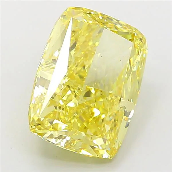 6.00ct Cushion modified Lab Grown Diamond (Colour Fancy Vivid Yellow, Clarity VS2, IGI Certified)