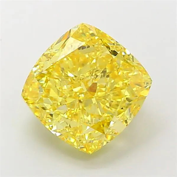 6.01ct Cushion modified Lab Grown Diamond (Colour Fancy Vivid Yellow, Clarity VS1, IGI Certified)