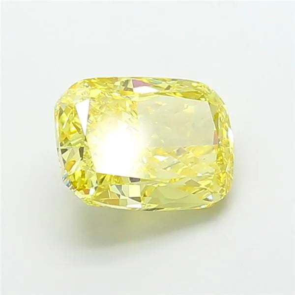 6.01ct Cushion modified Lab Grown Diamond (Colour Fancy Vivid Yellow, Clarity VS2, IGI Certified)