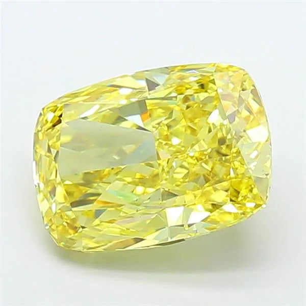 6.02ct Cushion modified Lab Grown Diamond (Colour Fancy Vivid Yellow, Clarity VS2, IGI Certified)