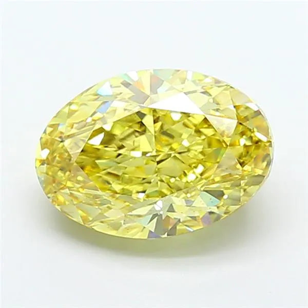 6.02ct Oval Lab Grown Diamond (Colour Fancy Intense Yellow, Clarity SI1, IGI Certified)