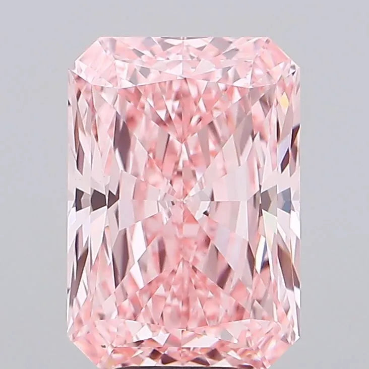 6.02ct Radiant Lab Grown Diamond (Colour Fancy Vivid Pink, Clarity VS1, IGI Certified)